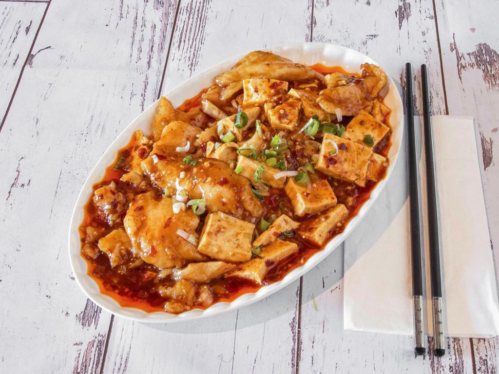 En22. Spicy Tofu Fish Fillet · Hot and spicy with soup