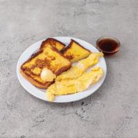 Challah French Toast with 2 Eggs Any Style · 