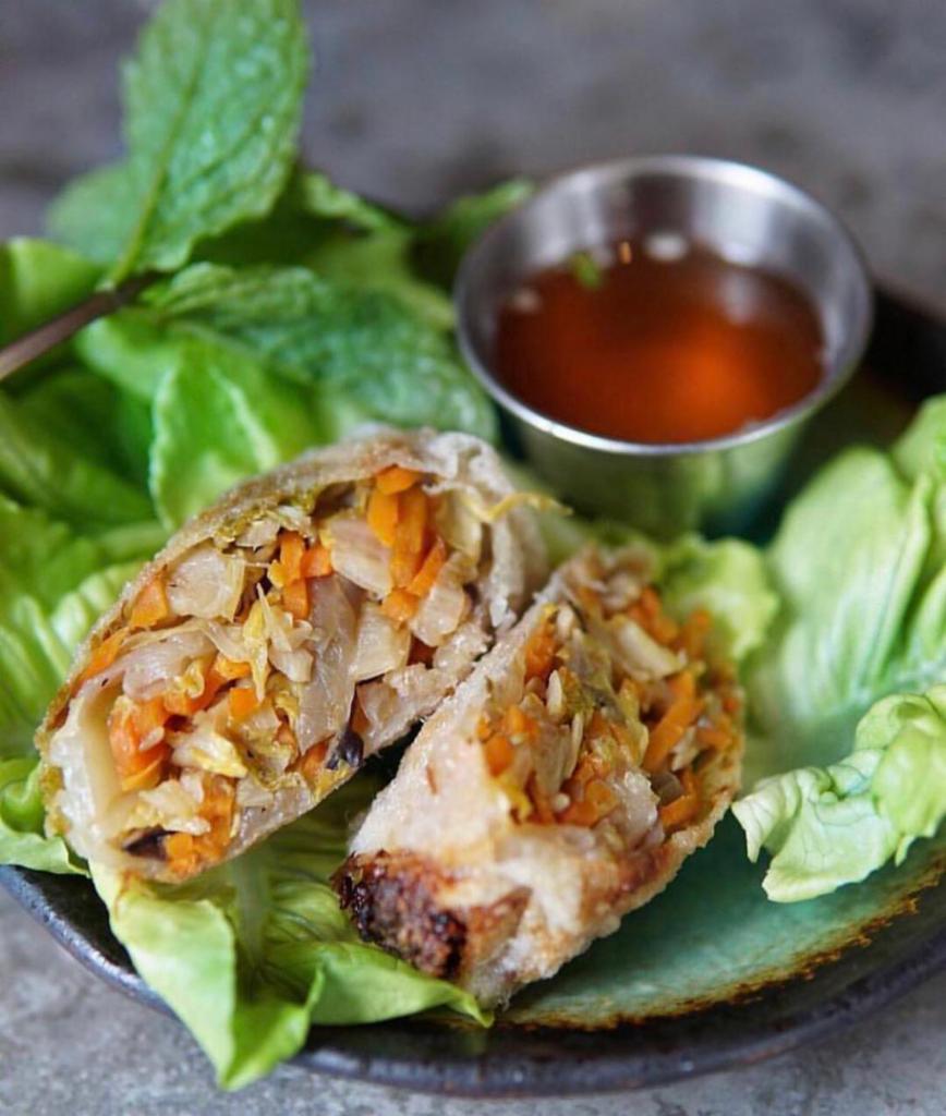 Vegetarian Spring Roll (GF) (4 pieces) · 4 pieces. Carrot, cabbage and mushroom. Fresh and daily homemade spring roll. 1 piece. Nuoc Mam Dressing