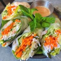 Shrimp Summer Roll (4 pieces) · 4 pieces. Fresh and daily homemade surprising summer roll. With Shrimp, Green Lettuce, Rice ...