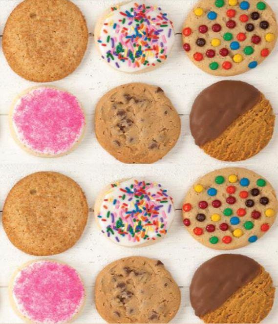 Cookies · The cookies everyone knows as irresistibly delicious! Offered in equal assortment of flavors or specify flavors and quantities in special instructions. 
 