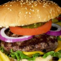 Hamburger · Includes lettuce, tomato, onion and pickles.