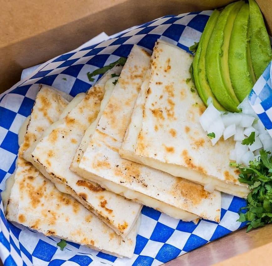 Kids Quesadilla · Cooked tortilla that is filled with cheese and folded in 1/2. 