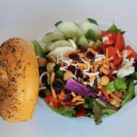 Chopped Salad · Build your own chopped salad or let us wrap it. Salad served with pita bread.