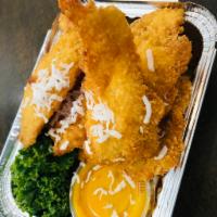 Coconut Shrimp ·  jumbo shrimp in breaded batter, sweet coconut sauce, deep fried with coconut flake on the t...