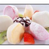 Mochi Ice Cream · Ice cream coated with rice dough .Two pieces