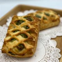 Spinach puff · Housemade spinach puff pastry