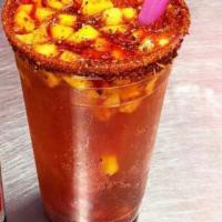 Monster/Red Bull Preparado  · Energy drink of your choice with Mango, Cucumber, Chamoy sauce,Tajin,Salt, Lime and a Tamari...