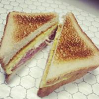 Small Ham, Egg and Cheese Sandwich · 