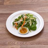 House Salad · Butter leaf, shaved parmesan and whole grain mustard vinaigrette.
