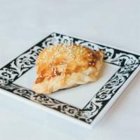 Samsa * · Oven baked flaky pastries stuffed with savory fillings with beef and onion.