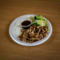 Chcken Teriyaki · Served with Fresh Vegetables (Brocolli and Cabbage), White Rice and Homemade yummy
Teriyaki ...