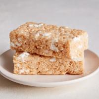Chewy Marshmallow Bar (GF) · Made with marshmallow, crispy rice puffs, browned butter, sea salt, and certified Gluten-Free
