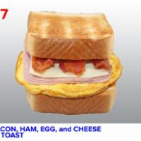  T07. Bacon, Ham, Egg, and Cheese Toast · 