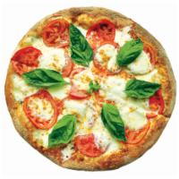 Margherita Pizza · Fresh mozzarella, fresh basil, roma tomatoes with light tomato sauce.                       ...