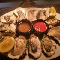 Oysters on the Half Shell · Spicy Cocktail Sauce, Mignonette