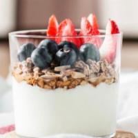 Berry Crunch Parfait · Granola, coconut yogurt (vegan), strawberries, blueberries