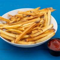 Hand Cut Fries · Fresh cut Idaho potatoes chopped and fried  with your choice of salted or plain.