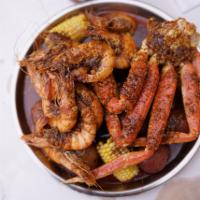 B. Snow Crab Legs and Whole Shrimp · Snow Crab legs & Whole Shrimp with Corn and potatoes