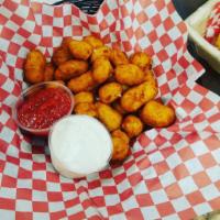 Wisconsin Cheese Curds · Served with marinara.