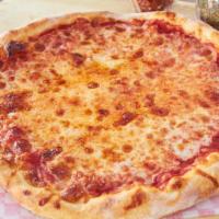 NY Thin Crust Pizza · Our secret recipe tomato sauce and mozzarella cheese.