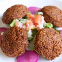 Falafel Appetizer  · Chickpea and fava bean croquettes. Vegetarian and gluten-free. -Four Pieces 