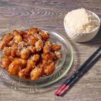 Sesame Chicken Lunch · Hot and spicy. White Meat (Soft) / Dark Meat (Crispy)