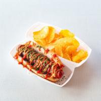 The Snoop Dogg · Sausage dog, special mayo sauce, bits of cilantro and parsley topped with ketchup.
