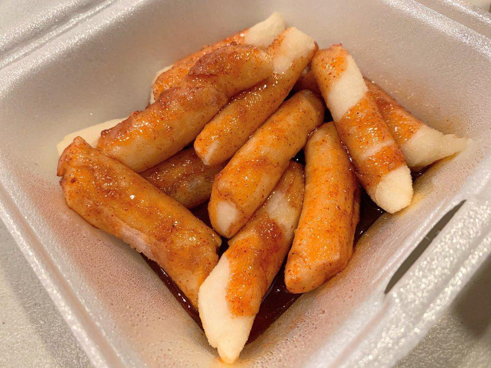 Rice Cake  · 12 pieces. Korean Style Fried Mochi Choice of spicy, or mild.