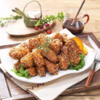 Crispy Fried Shoyu Chicken · Korean style shoyu sauce.

