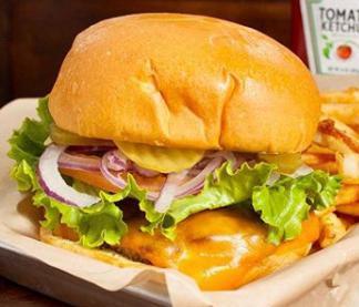Cheese Burger · Our classic burger with cheddar cheese.