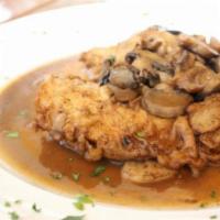 Chicken Marsala · Marsala wine and fresh mushrooms.