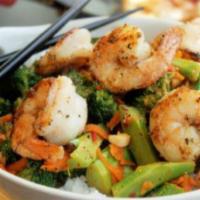 61. Shrimp with Chinese Vegetable · 
