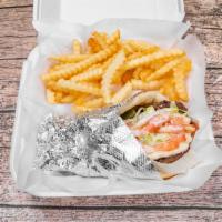 Gyro Combo · Served with fries and drink.