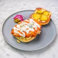 Soul-Buffalo Chicken Sandwich · Our crispy chicken fried in potato starch and tossed in our Soul-Buffalo sauce. Topped with ...