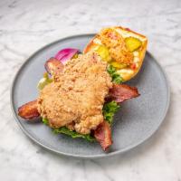 Crispy Chicken Sandwich with Pimento Cheese · Our crispy chicken fried in potato starch and served with our house-made pimento cheese and ...