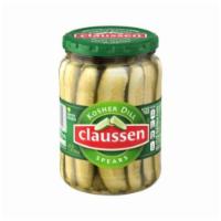 Claussen Dill Pickle Spears (24 Oz) · Claussen Kosher Dill Pickle Spears deliver just the right amount of crispy crunch and flavor...