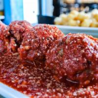 NOT YO MAMAS MEATBALLS · 4 large meatballs (mix of beef, pork and our mama’s special seasoning blend) smothered with ...