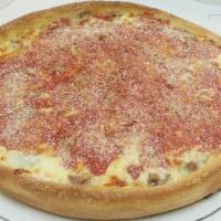 14'' Deep Dish Chicago Style Cheese Pizza ·  Please specify pizza toppings and choose as many toppings as you want!