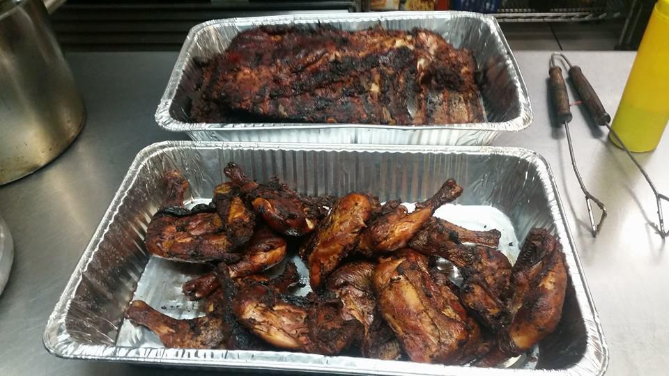 Whole Chicken · 4 leg quarters with your choice of bbq sauce. Sweet, sweet and spicy and regular 