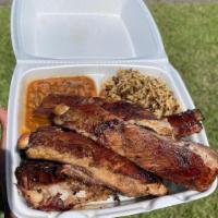BBQ Rib Plate · Served with your choice of 2 sides.