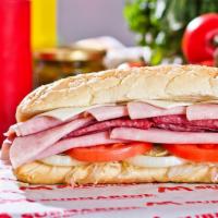 Super Mr. Submarine · Freshly sliced ham, salami and chopped ham plus extra meat, on top of mouth-watering veggies...