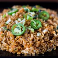 Volcano Fried Rice · House fried rice with jalapeno and basil.