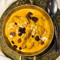 Chicken Korma · Chicken cooked in coconut milk with very mild spices.
