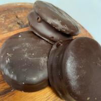 Alfajores 3 Pack · Awesome 3 pack of Homemade Argentine Alfarores.  Chocolate covered mini cakes with dulce de ...