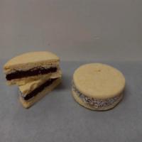 Alfajores-White · These are an Argentine classic.  Homemade white cookie/cake surrounding dulce de leche!!