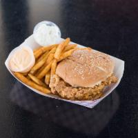 Zinger Burger Meal ( Fries & Drink) · One of our famous burger, crispy on outside, juicy from inside, Fried boneless chicken breas...