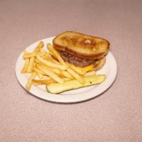 Patty Melt · Served on grilled rye bread, our 1/2 lb. black Angus burger is topped with grilled onions an...