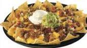 Nachos · Chicken or beef nachos, lettuce, sour cream, guacamole and pico de gallo. Extra topping for ...