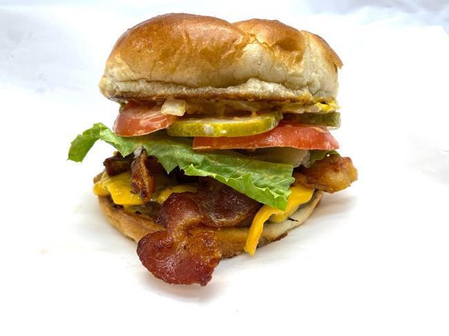 Bacon Burger · Fresh, never frozen burgers!